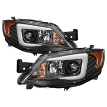 Cargar imagen en el visor de la galería, Spyder Subaru WRX 08-09 Projector Headlights - Halogen Model Only - Black PRO-YD-SWRX08-LBDRL-BK