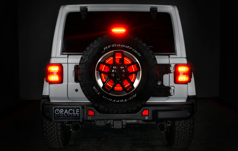 Tercera luz de freno con aro de rueda iluminado con LED de Oracle (rojo) VER GARANTÍA