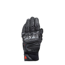 Load image into Gallery viewer, Dainese Carbon 4 Short Leather Gloves Black/Fluorescent Red - XS