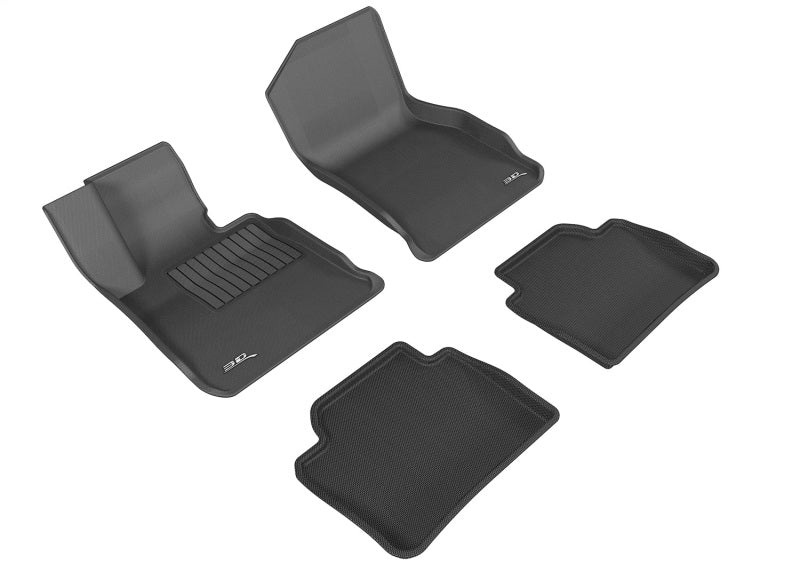 3D MAXpider Kagu Floor Mats - Black — Fits 2015-2017 BMW 4 Series Gran Coupe