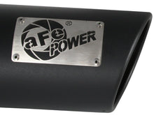 Cargar imagen en el visor de la galería, aFe Power Diesel Exhaust Tip Black- 4 in In x 5 out X 12 in Long Bolt On (Right)