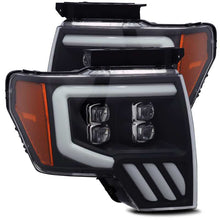 Cargar imagen en el visor de la galería, AlphaRex 09-14 Ford F-150 NOVA LED Proj Headlights Plank Style Matte Black w/Activ Light/Seq Signal