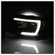 Cargar imagen en el visor de la galería, Spyder 99-04 Jeep Grand Cherokee Projector Headlights - Light Bar DRL LED - Black