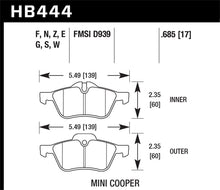 Cargar imagen en el visor de la galería, Hawk 02-06 Mini Cooper / Cooper S HP+  Street Front Brake Pads