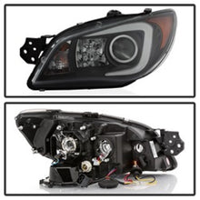 Cargar imagen en el visor de la galería, Spyder Subaru WRX 2006-2007 Projector Headlights - Halogen Only - Black PRO-YD-SWRX06-LBDRL-BK