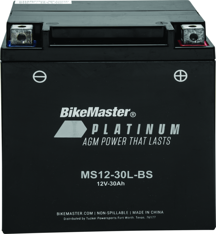 BikeMaster AGM Battery - MS12-30L-BS