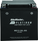 BikeMaster AGM Battery - MS12-30L-BS