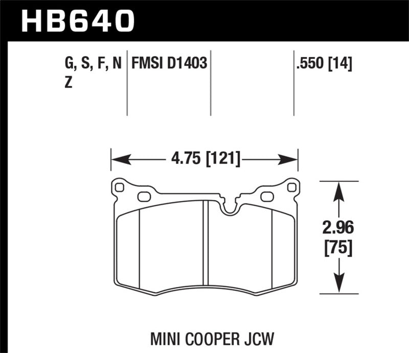 Hawk 09-15 Mini Cooper John Cooper Works DTC-60 Race Front Brake Pads