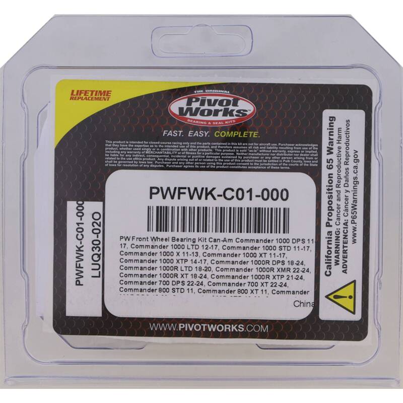 Pivot Works 06-15 Can-Am Outlander 400 STD 4x4 PW - Front Wheel Bearing Kit