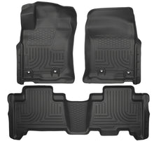 Cargar imagen en el visor de la galería, Husky Liners 2013 Toyota 4Runner WeatherBeater Black Front &amp; 2nd Seat Floor Liners