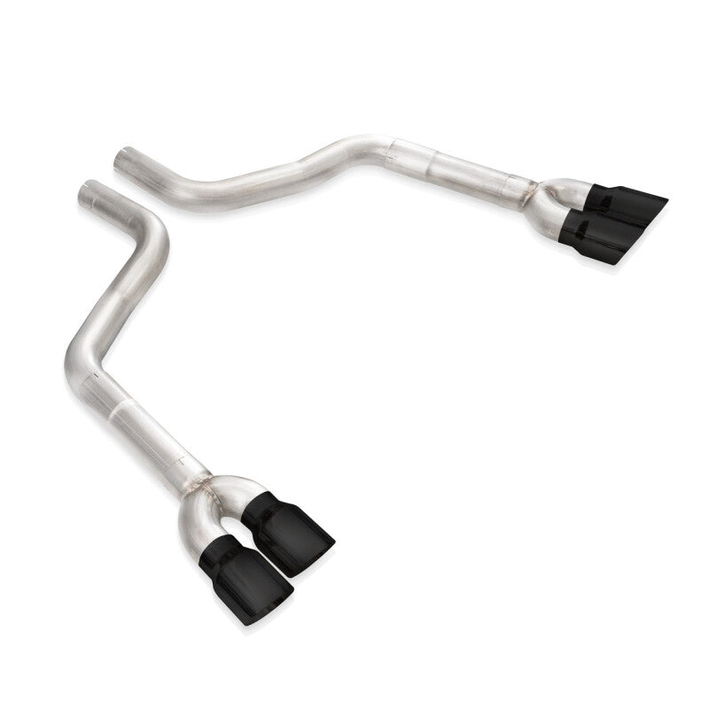 Stainless Works Resonator Delete - Black Tips — Fits 2015-2021 Dodge Challenger 5.7L/6.2L/6.4L