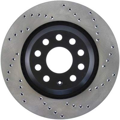 StopTech Drilled Left Rear Rotor — Fits 09-13 VW CC 3.6L VR6, 08-09 & 12 Golf R/R32