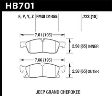 Cargar imagen en el visor de la galería, Hawk 11-12 Dodge Durango / 11-12 Jeep Grand Cherokee Perf Ceramic Front Street Brake Pads