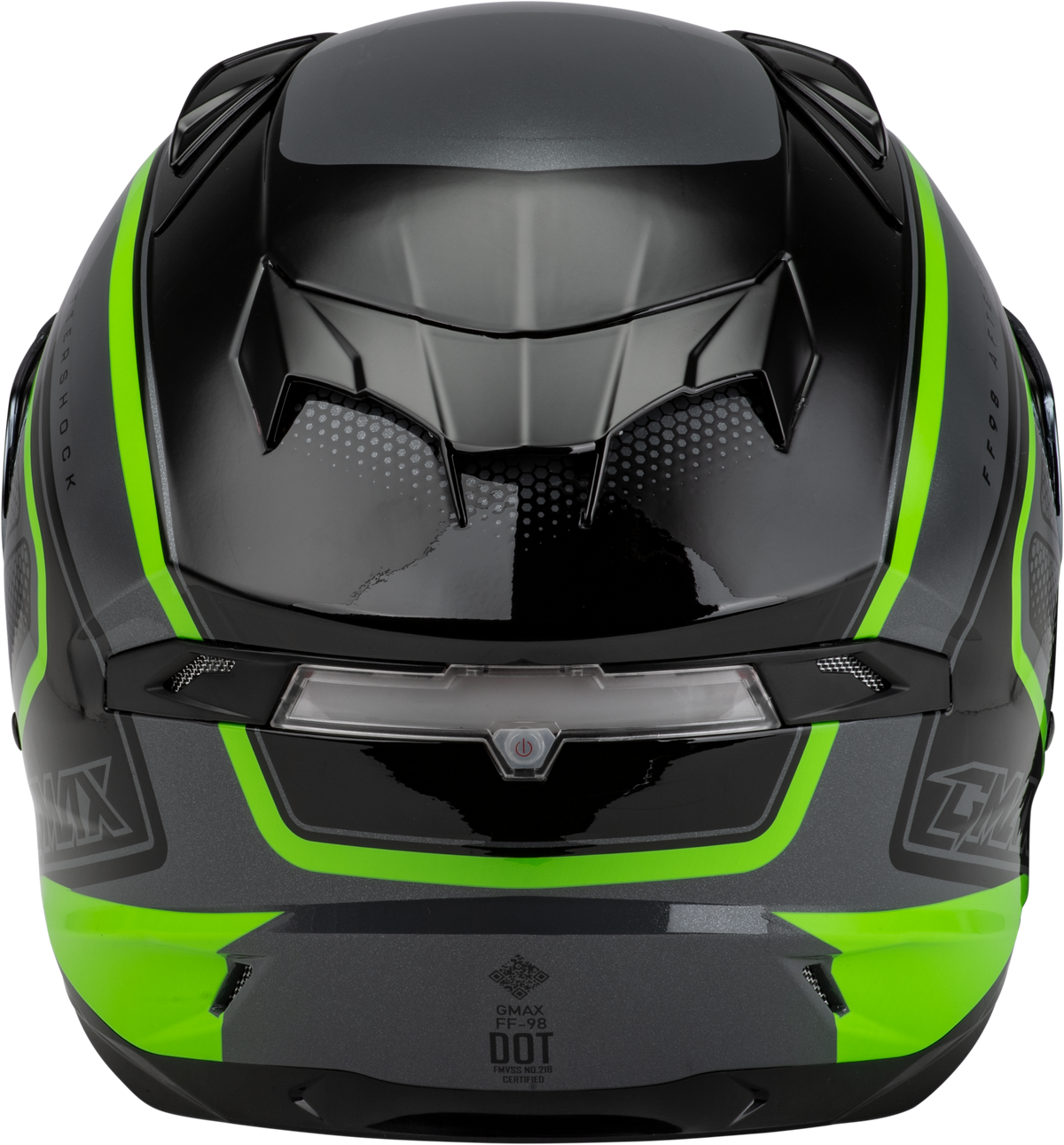 GMAX FF-98 Aftershock Helmet Grey/Neon Green XL (F1984767-DOT)