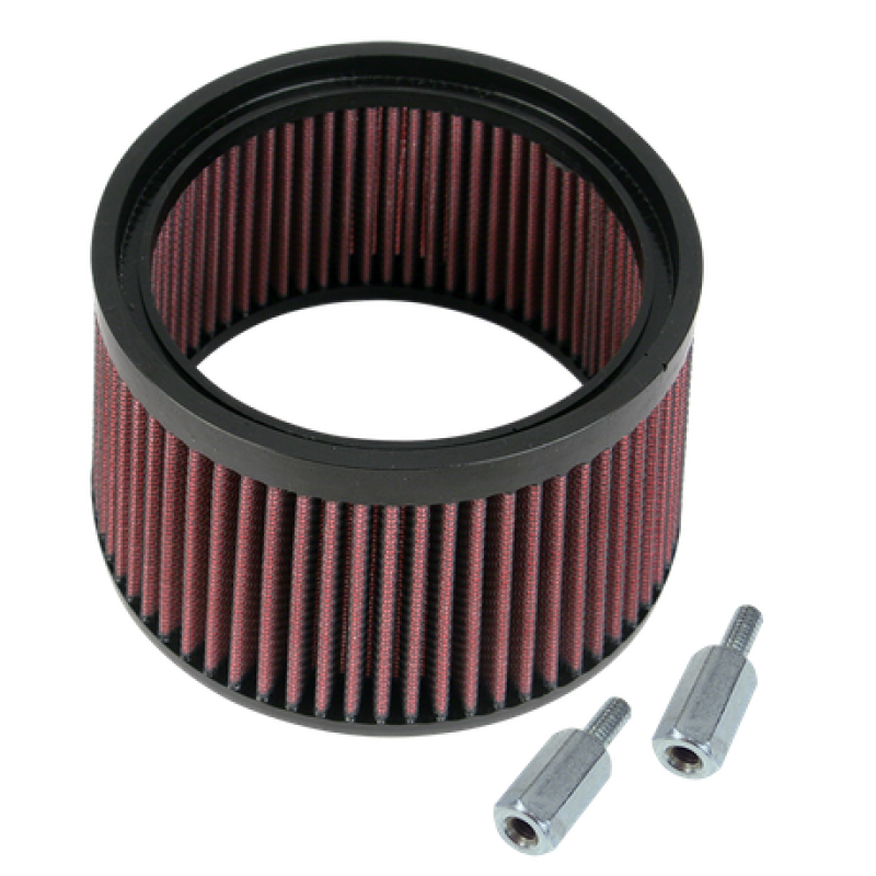 S&S Cycle 1in Taller Pleated Stealth Air Filter Kit — Harley-Davidson