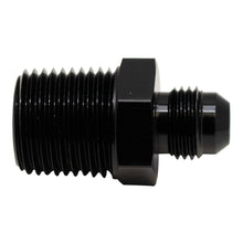 Cargar imagen en el visor de la galería, DeatschWerks 6AN Male Flare to 1/2in Male NPT Adapter - Anodized Matte Black