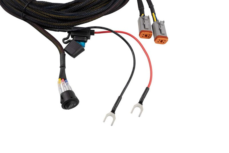 Arnés de cableado de 4 pines y 3 vías con salida dual para trabajo liviano de Diode Dynamics