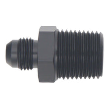 Cargar imagen en el visor de la galería, DeatschWerks 6AN Male Flare to 1/2in Male NPT Adapter - Anodized Matte Black