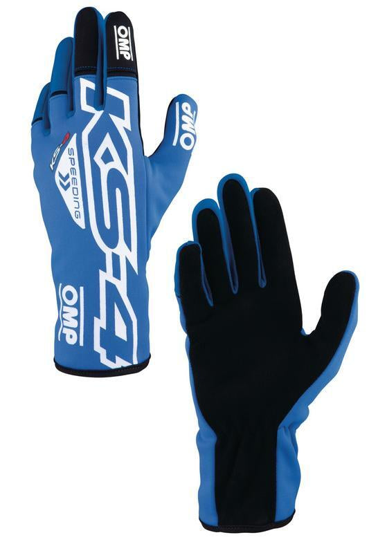 OMP KS-4 KART GLOVES FLUO GREEN / BLACK SZ S