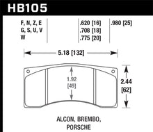 Cargar imagen en el visor de la galería, Hawk Brembo / Alcon / Porsche DTC-30 Motorsports Brake Pads