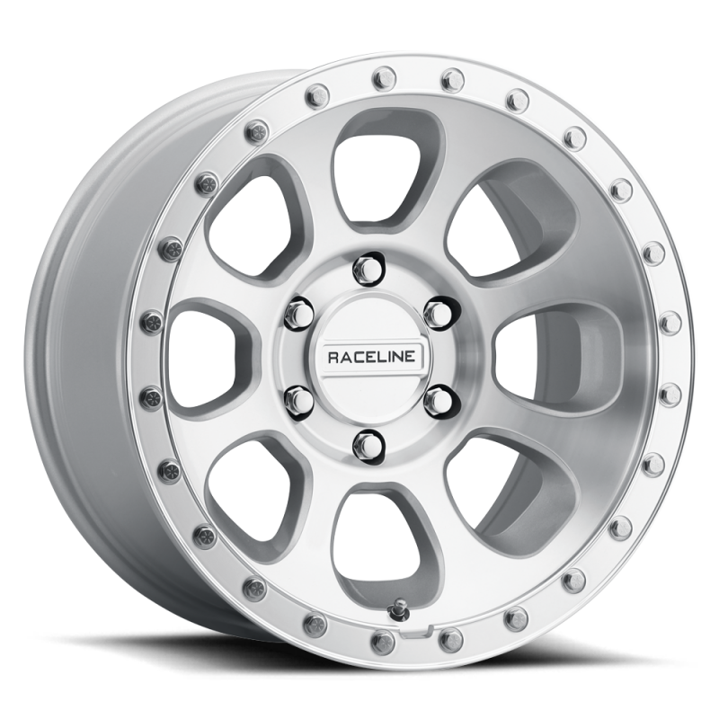 Raceline 961MC Bolt 17x9in / 6x139.7 BP / -12mm Offset / 106.1mm Bore - Machined Cc