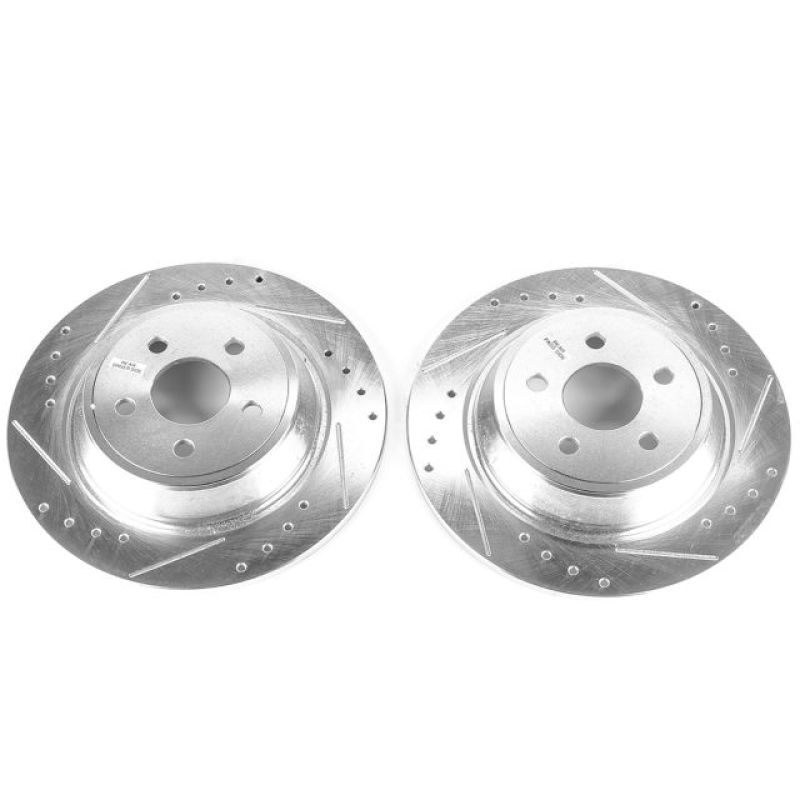 Power Stop 15-19 Ford Edge Rear Evolution Drilled & Slotted Rotors - Pair