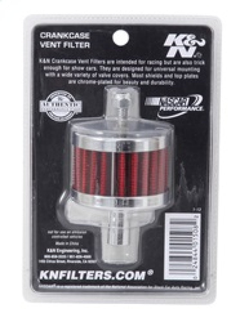 K&N 62-1100 Crankcase Vent Filter - 0.5in Vent x 2in OD x 1.5in H