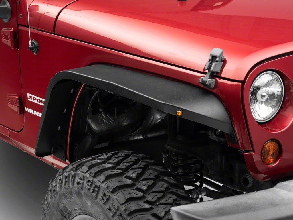 DV8 Offroad 07-18 Jeep JK Fender Flares; Slim; Front & Rear