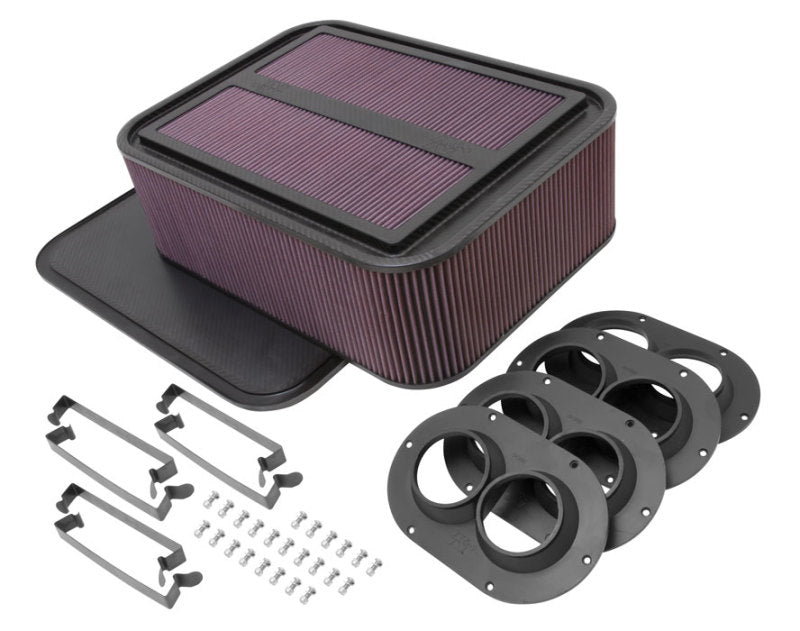 K&N Generation 2 Carbon Fiber Air Box - Large w/ 2.50in Air Horn