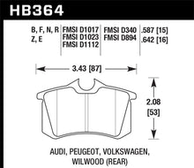 Cargar imagen en el visor de la galería, Hawk 98-00 Audi A4 2.8L Avant Rear ER-1 Brake Pads