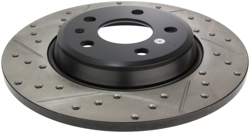 StopTech Power Slot Drilled & Slotted Rear Right Rotor — 2008-2014 Audi A4/A5/Q5