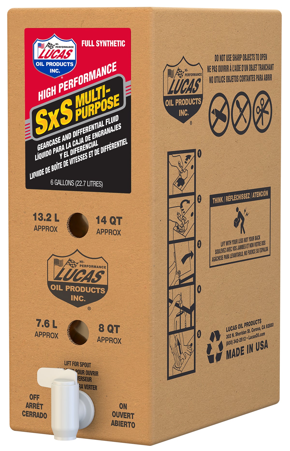 Lucas SXS Gear Case OIL 6GAL BIB (18052)
