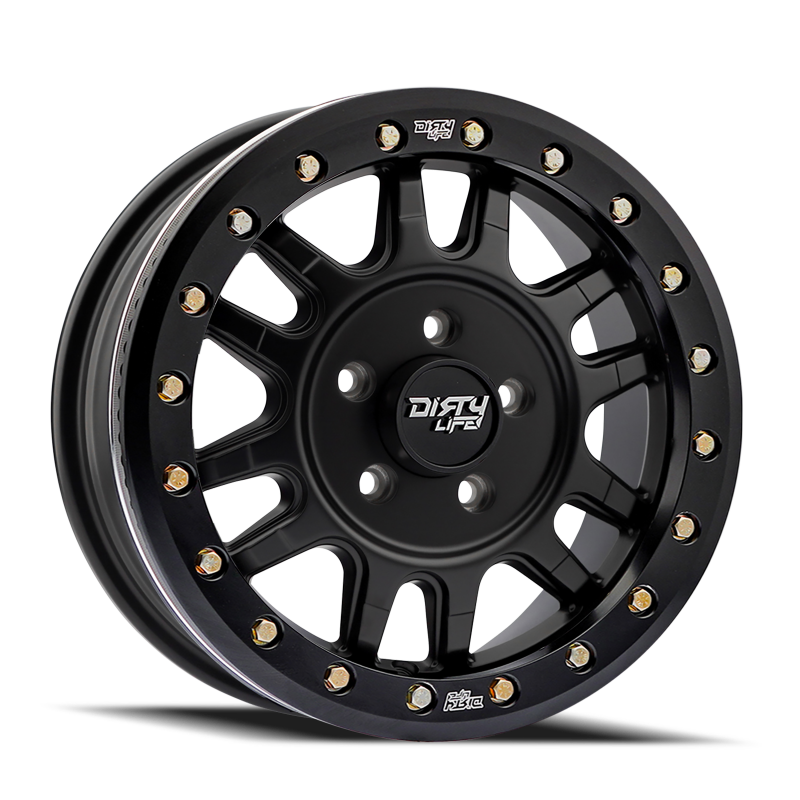 Dirty Life 9309R Canyon Pro 15x7 4-137 13mm Offset Matte Black Beadlock Wheel