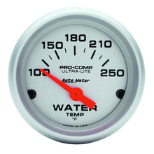 Cargar imagen en el visor de la galería, Autometer Ultra-Lite 52mm 100-250 Deg F Short Sweep ElectricWater Temp Gauge