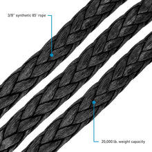 Cargar imagen en el visor de la galería, Borne Off-Road 10K Winch - Black Synthetic Rope