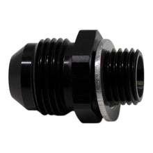 Cargar imagen en el visor de la galería, DeatschWerks 8AN Male Flare to M14 X 1.5 Male Metric Adapter (Incl Washer) - Anodized Matte Black