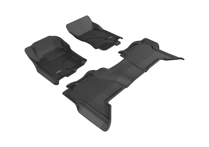 3D MAXpider Kagu All-Weather Floor Mats - Black — Fits 2005-2012 Nissan Pathfinder