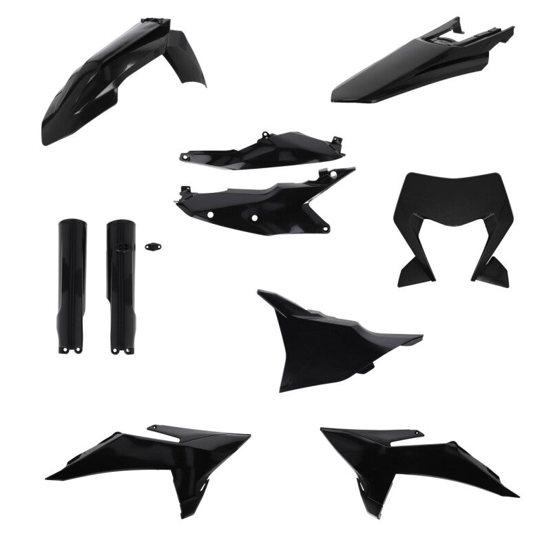 Acerbis 2026 KTM 250-500 EXC-F/ 125-300 XC-W/ 450 XCF-W Full Plastic Kit - Black (2988060001)
