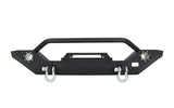 Fishbone Offroad 87-06 Jeep TJ/YJ Wrangler TJ/YJ Steel Front Bumper W/LEDs - Blk Textured Powercoat