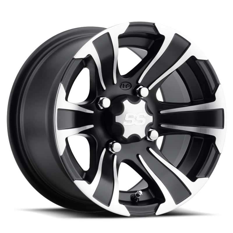 ITP SS 312 14x8 / 4x110 BP / 3+5 Offset Black w/ Machined Wheel