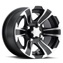 Load image into Gallery viewer, ITP SS 312 14x8 / 4x110 BP / 3+5 Offset Black w/ Machined Wheel