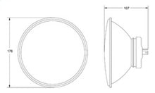 Cargar imagen en el visor de la galería, Faro delantero de luz alta y baja simple Hella de 178 mm (7 pulgadas) H4 12 V 60/55 W