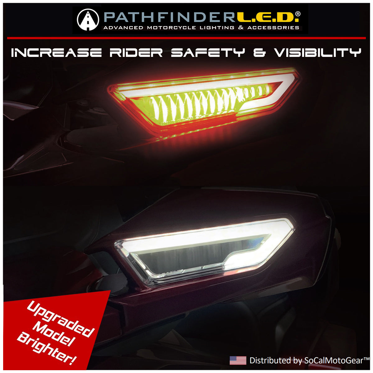 Pathfinder LED Mirror SEQ TS w/DRL Clear HON GL (GW3DTC)