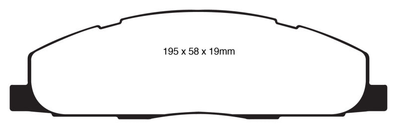 EBC 09-11 Dodge Ram 2500 Pick-up 5.7 2WD/4WD Yellowstuff Rear Brake Pads