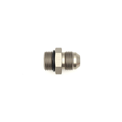 DeatschWerks 8AN ORB to 8AN Male Flare Adapter — Matte Black Finish