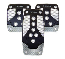 Cargar imagen en el visor de la galería, NRG Aluminum Sport Pedal M/T - Black w/Silver Carbon