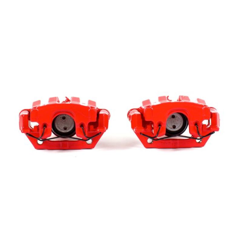 Pinzas traseras rojas con soportes Power Stop 06-09 Pontiac Solstice (par)