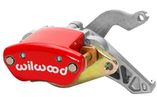 Cargar imagen en el visor de la galería, Wilwood Caliper-MC4 Mechanical-R/H - Red w/ Logo 1.19in Piston .81in Disc