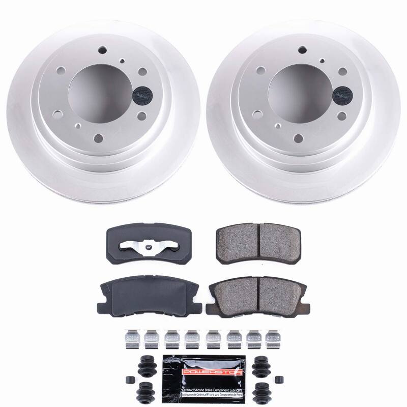 Power Stop 01-06 Mitsubishi Montero Rear Z23 Coated Brake Kit