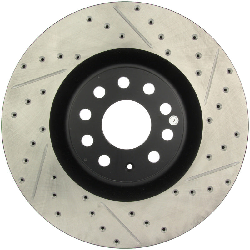 StopTech Slotted & Drilled Left Front Rotor — Fits 2009-2010 VW CC VR6, 2006-2008 VW Passat VR6